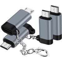 ราคา อะแดปเตอร์ USB C เป็น Micro USB, (4 แพ็ค) Type C หญิงเป็น Micro USB ชายแปลงขั้วต่อพร้อมพวงกุญแจ Charge & Data Sync เข้ากันได้กับ Samsung Galaxy S7/S7 Edge, Nexus 5/6 และ Micro US (46957417865)