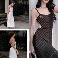 ราคา พร้อมส่ง เดรสกระโปรง สายเดี่ยว แฟชั่นเกาหลี ทรงสวย เสริมฟองน้ำ แฟชั่นเกาหลี ทรงสวย (44354387405)