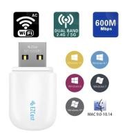 ราคา Wireless USB WiFi Adapter 5G/2.5G Dual Band Wireless Adapter AC 600Mbps Mini WiFi Dongle Fast network spee (4118165992)