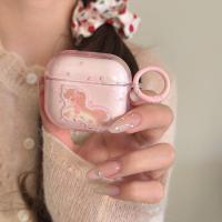 ราคา สําหรับ Apple airpods PRO 3 2 1 4 gen กรณีโปร่งใสสีชมพู Star Pony ใน Apple AirPods Pro รุ่นที่สองหูฟังกรณีขายร้อน Apple AirPods 1 2ins แฟชั่นอินเทรนด์ Apple airpods หูฟังกรณีป้องกันกรณี (46608371677)