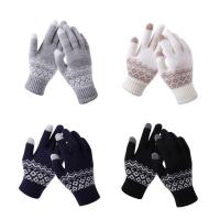ราคา ถุงมือกันหนาวผู้หญิง ลายถักนอร์ดิก ทัชสกรีนได้ รุ่น Winter Nordic Style ❄️ (29793234595)