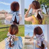ราคา พร้อมส่ง!โบว์ผูกผมลายดอกไม้ สไตล์เกาหลี ผ้าผูกผม น่ารัก ยางรัดผม พิมพ์ลายดอกไม้DIY โบว์ผูกกระเป๋า (15090475907)