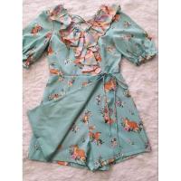 ราคา จั้มสูทสีเขียวมิ้นท์ ลายน่ารัก ป้าย Peony (28912982450)