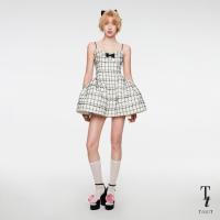 ราคา TandT - SHIRLEY - BOW DETAILED BUSTIER SPAGHETTI STRAPS TWEED MINI DRESS (28253951798)