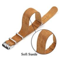 ราคา Vintage Soft Suede ของแท้หนัง 20 มม.22 มม.สําหรับ Seiko สําหรับ Omega สําหรับ Samsung Galaxy นาฬิกา 4/5/6/7 สร้อยข้อมือผู้ชาย (52958049062)