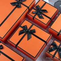 ราคา กล่องของขวัญวันเกิดวันหยุดพร้อมสต็อกสีส้มโบว์สหายกล่องของขวัญผ้าพันคอไหมกระเป๋าสตางค์ชุดนอนกล่องของขวัญ (45408743032)