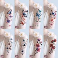 ราคา สติกเกอร์ลาย temporary tattoo กันน้ำแบบชั่วคราว ดีไซน์ดอกไม้และผีเสื้อ สวยงาม เหมาะสำหรับใช้ในงานเทศกาลดนตรีหรือการตกแต่งร่างกาย (42680164918)