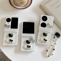 ราคา SAMSUNG LUKENเคสโทรศัพท์สําหรับSamsung Galaxy Z Flip 6 5 4 3 OPPOค้นหาN2 Flip N3 Flipน่ารัก 3D Kitty Bowknotปกหลังพร้อมสร้อยข้อมือสําหรับFlip3 Flip4 Flip5 Flip6 N2Flip N3Flip Z Flip 7 (26887924771)