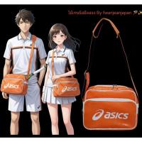 ราคา ✨️A198 ​ [ขาย] กระเป๋าสะพายข้าง ASICS Enamel Bag (สีส้ม) มือสองสภาพดี​กระเป๋าสะพายข้างทรงสปอร์ตสุดคลาสสิก (49006441194)