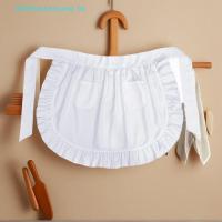 ราคา Alittlese ผู้หญิงครึ่งเอวทําอาหารผ้ากันเปื้อนครัวสั้น Lolita แม่บ้านเซ็กซี่ลูกไม้สีขาว Bib ความงามดอกไม้ร้านกาแฟ Pinafore Home Work TH (48705965952)