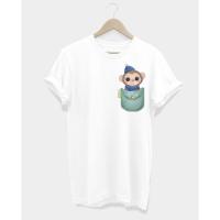 ราคา เสื้อยืดลาย Cutie Pocket Little Monkey ลิงน้อยในกระเป๋า (7120516096)