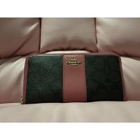 ราคา กระเป๋าสตางค์Coachใบยาวซิปรอบสีขมพู (11996225611)