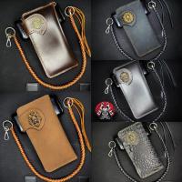 ราคา กระเป๋าใบยาว กระเป๋าสตางค์หนังแท้ กระเป๋าหนังผู้ชาย หนังวัวแท้ 100% ผลิตจากโรงงานไทย พร้อมส่ง (22462259623)