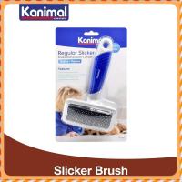 ราคา [78005] Kanimal Slicker Brush แปรงสลิคเกอร์ มีหมุด Size M ขนาด 17.5x10.1x4 ซม. (หวีขนสุนัข แปรงแมว หวีสางขน ) (18689439756)