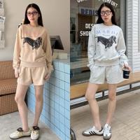 ราคา ชุดเซ็ท เสื้อคอกลมแขนยาว กางเกงขาสั้น ผ้าวอร์มเกล็ดปลา งานป้ายวาเลน เบสิค สโตร์ (23360939207)