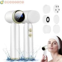 ราคา AELEGANT แปรงล้างหน้าไฟฟ้า, 6 in 1 Hot Cold Compress Sonic Facial Exfoliating Cleaner, 360 หมุนจอแสดงผล LED Gentle Exfoliate Ultrasonic Face Scrubber Pore Cleaner (48208354792)