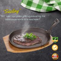 ราคา 917 CAST IRON จานร้อน/จานจมไม้กระทะ/ร้อน CLIPPER/STEAK PAN/PINGGAN BESI SIZZLING จานร้อน (53956441383)