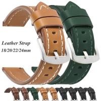 ราคา สายนาฬิกาหนังสําหรับ Seiko Quick Release Sport Vintage สาย 18 มม.20 มม.22 มม.24 มม.สายนาฬิกา Army สร้อยข้อมือกีฬาสําหรับ Smartwatch I2VF (51804352160)