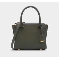 ราคา พร้อมส่งสีolive green ส่งฟรี กระเป๋า Charles&keith small city bag (1074327616)