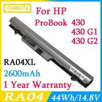 ราคา RA04XL HSTNN-W01C แบตเตอรี่แล็ปท็อปสำหรับ HP Probook 430 G1 430 G2 HSTNN-IB4L 44WH RA04 H6L28ET H6L28AA 14.8V (27253385734)