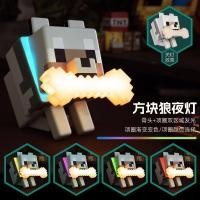 ราคา Minecraft Hand-Made Puppy Light Model ตกแต่งเกมอุปกรณ์ต่อพ่วงบรรยากาศแสงหมาป่าสุนัข Pat Light ของขวัญ (47007588884)