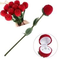 ราคา กล่องใส่เครื่องประดับ แหวนหมั้น รูปดอกกุหลาบ สีแดง สไตล์โรแมนติก 1 ชิ้น (17460866048)