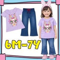 ราคา (1Y-6Y) LAVENDER Girls GLITTER BUNNY เสื้อและกางเกงยีนส์ Bootcut ชุดยีนส์เด็ก ชุดยีนส์เด็ก กางเกงยีนส์ขาสั้นหญิง (54257992330)