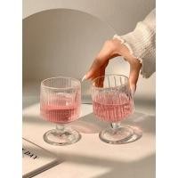 ราคา Petunia styles脚 Cups High Cartoon Homeroom Glass Cup Glass Glass Glass Glass Glass Glass Glass Small Stripe Short Foot Cup High-value Household Glass20260406 (41379788843)