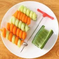 ราคา Stainless Steel Spiralizer Creative Cucumber Slicer Vegetable Plate Garnish Twisted Spiral Cutter Magic (48304127393)