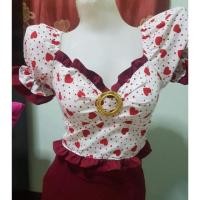 ราคา ครอปแขนตุ๊กตาแต่งเข็มขัดหน้าลายหัวใจ (7035975954)