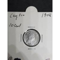 ราคา เหรียญเงินต่างประเทศCeylon ปี ค.ศ.1908 10 cent #เหรียญหายาก #เหรียญสะสม (42111362084)