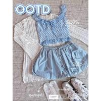 ราคา ส่งต่อ สายเดี่ยวสีฟ้า เสื้อสีฟ้า เสื้อสายเดี่ยวลายสก็อต เสื้อสายเดี่ยวลายสก็อตสีฟ้า (29670390678)