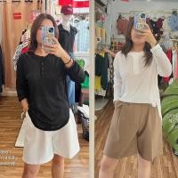 ราคา *0-827mt เสื้อแขนยาวคอวีดุมหน้าผ้าสลาฟ เสื้อใหม่ แมตท์กับกางเกงเข้าใหม่ น่ารักสุดๆ ผ้าสลาฟอย่างดี เบาบางใส่สบายมากก (22262917236)