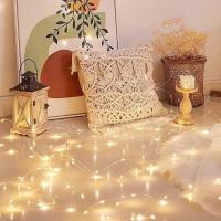 ราคา ส่งไวรุ่นแบตเตอรี่ 6m 40LED ไฟกระพริบ ลายดาวไฟตกแต่งLED GIFT (49602628788)