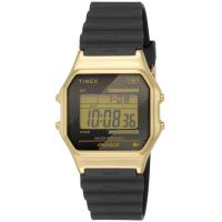 ราคา TIMEX T-80 Men's Digital Quartz Watch with Gold Case and Rubber Band (57207404104)