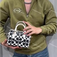 ราคา กระเป๋าสะพายข้างผู้หญิง ทรงหมอน Coach CO960 Mini Rowan Crossbody In Signature Canvas & Leather Black Multi CO960 (29257334648)