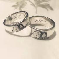 ราคา แหวนเงินสเตอร์ลิงสำหรับคู่รัก ออกแบบเฉพาะตัวมีรูปและตัวอักษร (44079618649)