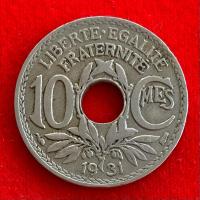 ราคา เหรียญฝรั่งเศส France 10 centimes ปี 1931 เหรียญต่างประเทศ (24289819563)