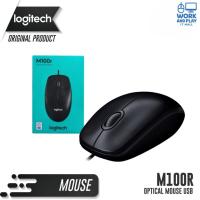 ราคา MOUSE LOGITECH M100R USB OPTICAL BLACK เมาส์ ประกัน 3 ปี (28989454762)
