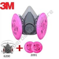 ราคา 3M Half Facepiece Reusable Respirator 6200/07025(AAD) Medium 3M 2091 or 2097 100 Particulate Filter x2 (3944382496)