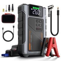 ราคา รถพกพา Jump Starter พร้อมเครื่องอัดอากาศ 2500A Peak (แก๊ส 8.0L, 6.5L ดีเซล) พร้อมเครื่องเติมลมยาง 150 PSI, 12V รถแบตเตอรี่ Jump Power พร้อมไฟ LED W100 แบบพกพา jumpstarter ค้างคาว (42312206057)
