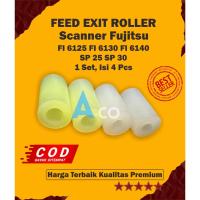 ราคา FEED EXIT ROLLER SCANNER FUJITSU Fi6125 Fi6130 Fi6140 Sp25 Sp30 / ชุด 4 ชิ้น (51759049558)