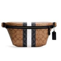 ราคา Coach C3228 Grade Belt Bag In Signature Canvas with Varsity Stripe กระเป๋าคาดอก