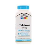 ราคา แท้/พร้อมส่ง 21st Century, แคลเซียม Calcium Plus D3, 1,000 mg , 90 Tablets (6639573928)