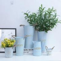ราคา แจกันสังกะสี หูเชือกป่าน ข้อความ Garden (8240629451)