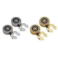 ราคา Fine 1 คู่ Man รอบปุ่มครอบคลุมสไตล์เกาหลี Cufflinks Rhinestones Cuff Links (57955759134)