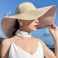 ราคา หมวกสานปีกกว้าง ใส่เที่ยวทะเล แฟชั่นสไตล์ญี่ปุ่น พับได้ หลายสี A333 (7052787164)