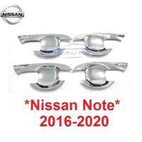 ราคา เบ้ารองมือเปิดประตู Nissan Note 2017 - 2020 ชุบโครเมี่ยม ถาดรองมือเปิดประตู นิสสัน โน๊ต ถ้วยมือเปิด เบ้ากันรอย 2016 (26729389549)