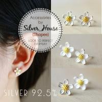 ราคา ต่างหูเงินแท้​ 92.5% ดอกเดซี่​สองสี Daisy​ สวยมากค่ะ (2807176832)