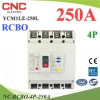 ราคา NC 250A 4P ELCB เบรกเกอร์กันดูด MCCB AC 3เฟส Earth Leakage Circuit Breaker CNC.. (19783255412)